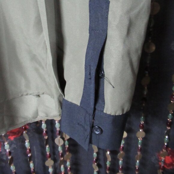 HAKU  Men's Green and Black Button Down Shirt - Picture 5 of 9